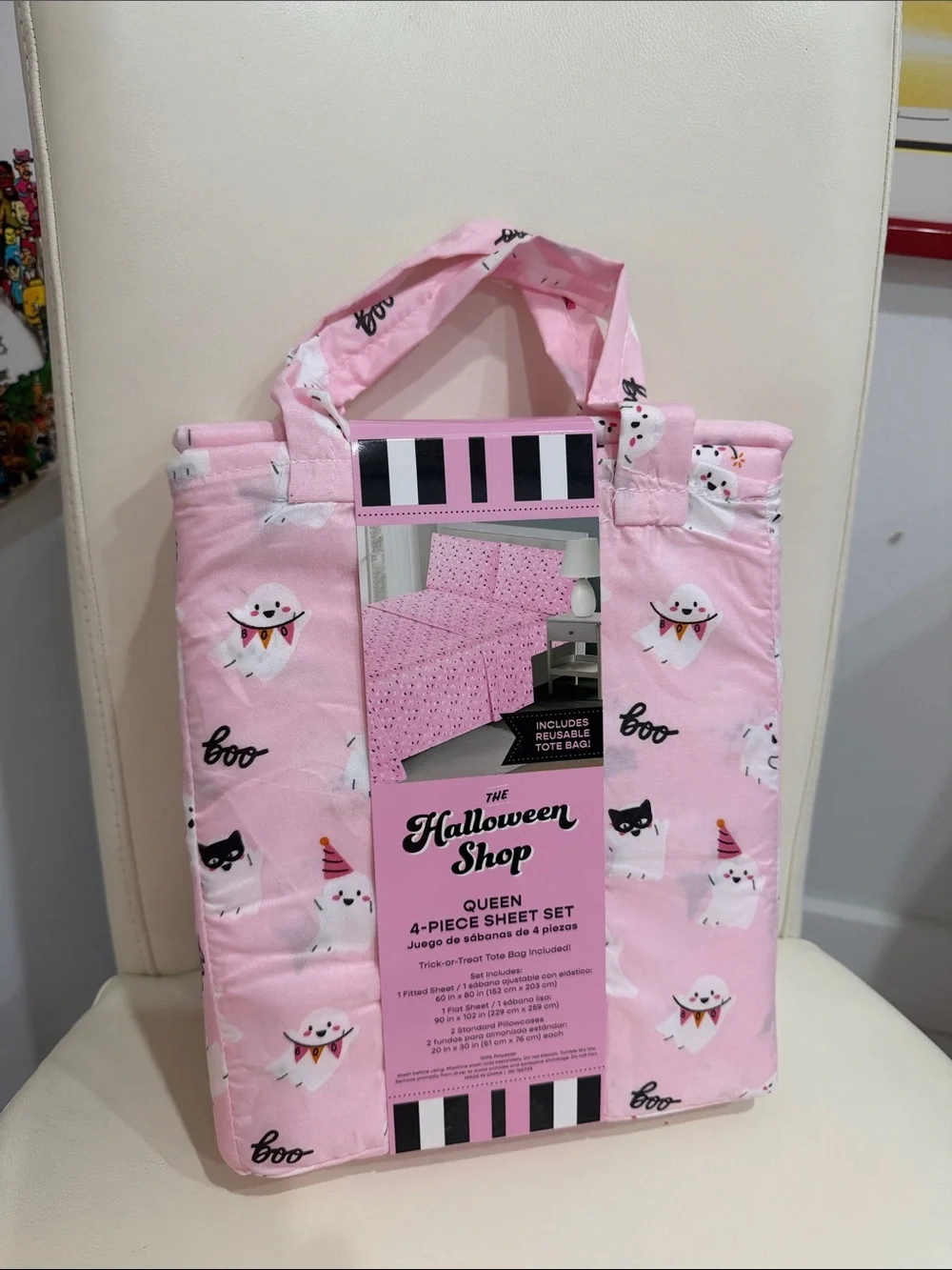 The Halloween Shop White/Pink & Black 